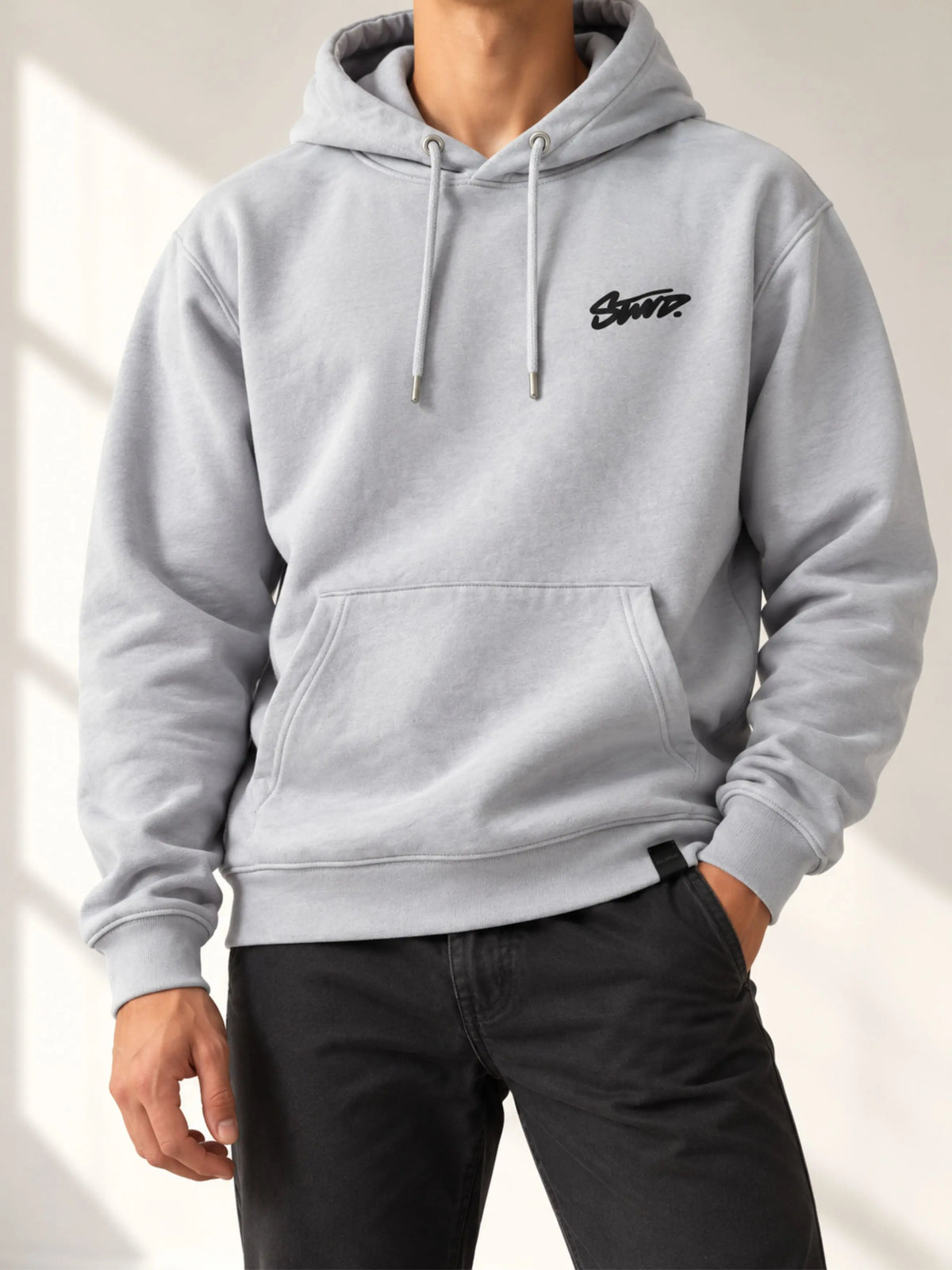 Sky Blue Cotton Fleece Hoodie