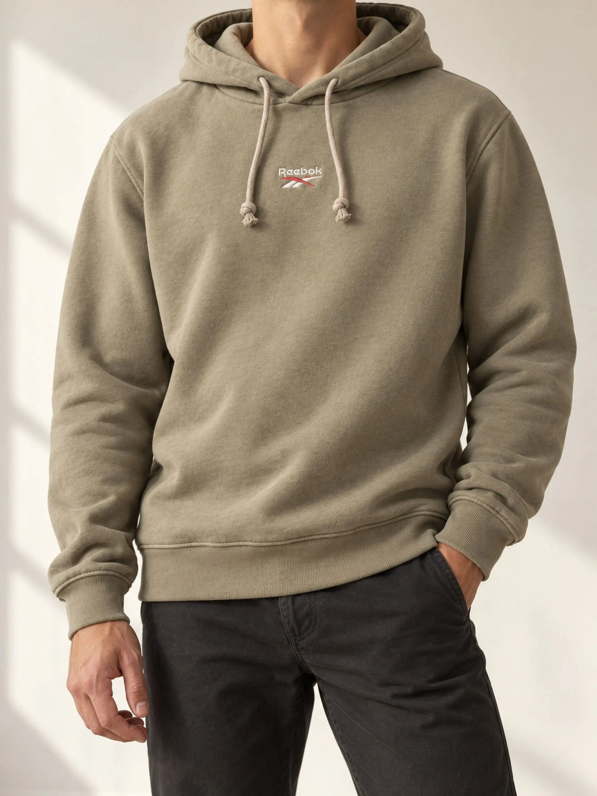 Light Brown Cotton Fleece Hoodie