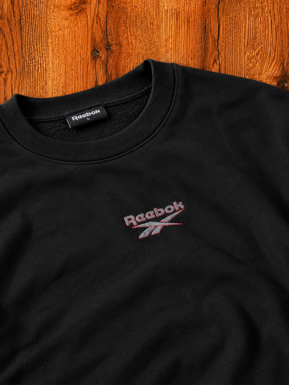 Black Cotton Fleece Sweatshirt