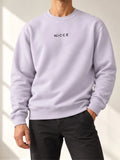 Light Purple Cotton Fleece Sweatshirt