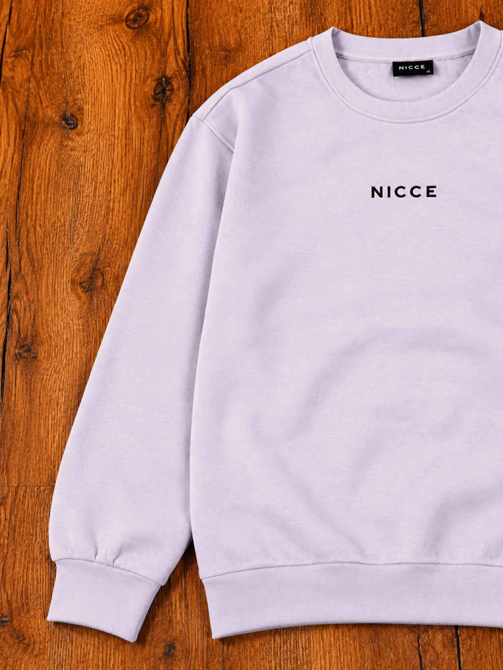 Light Purple Cotton Fleece Sweatshirt