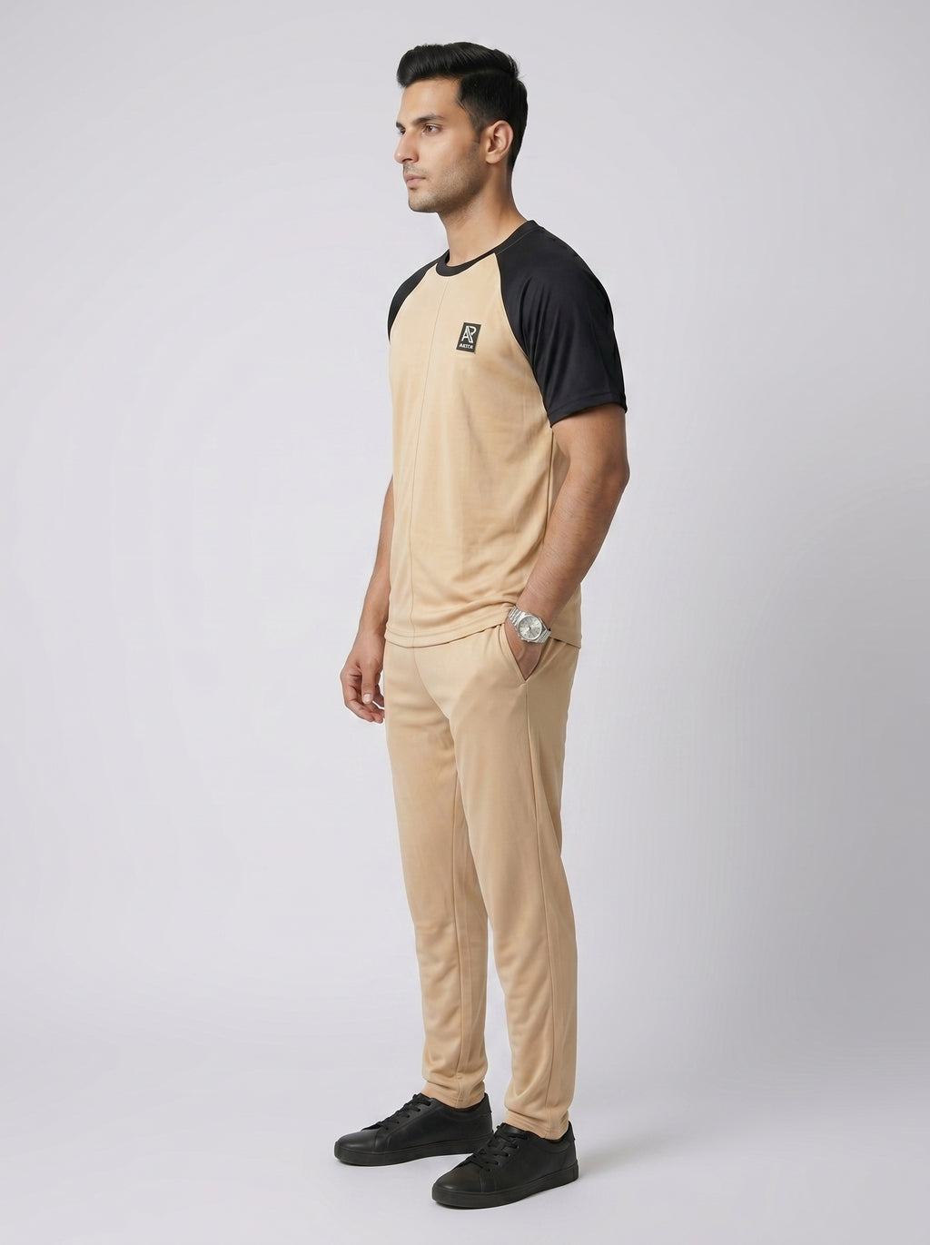 BEIGE & BLACK TRACKSUIT