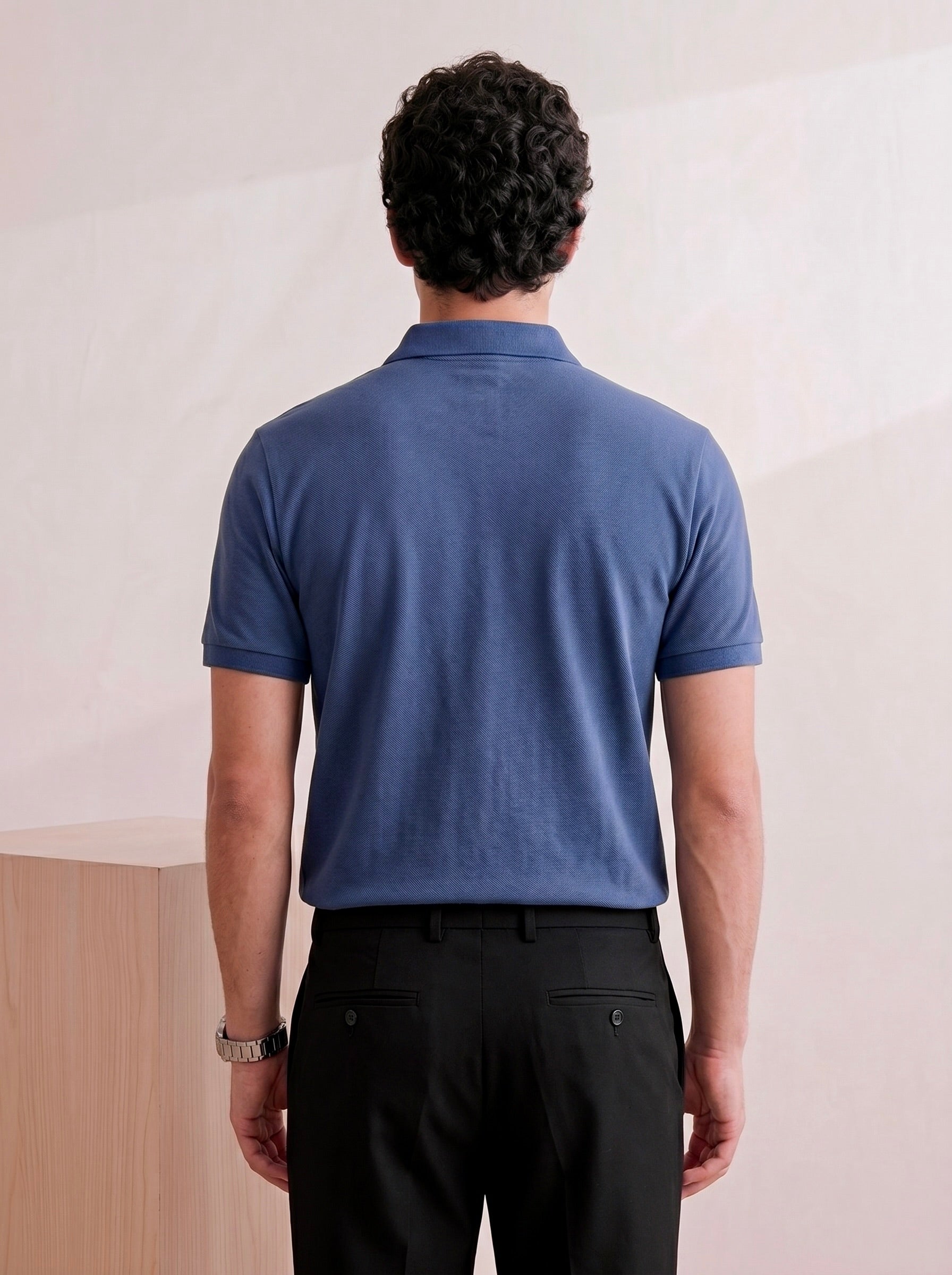 ROOX NAVY-ZIP POLO