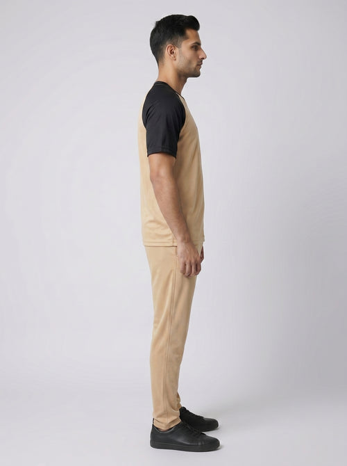 BEIGE & BLACK TRACKSUIT