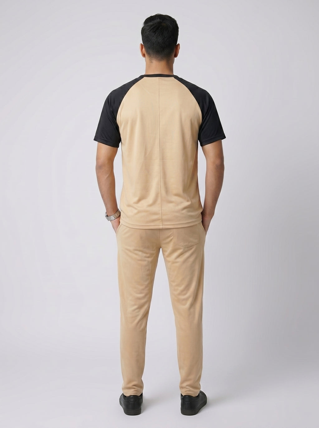 BEIGE & BLACK TRACKSUIT