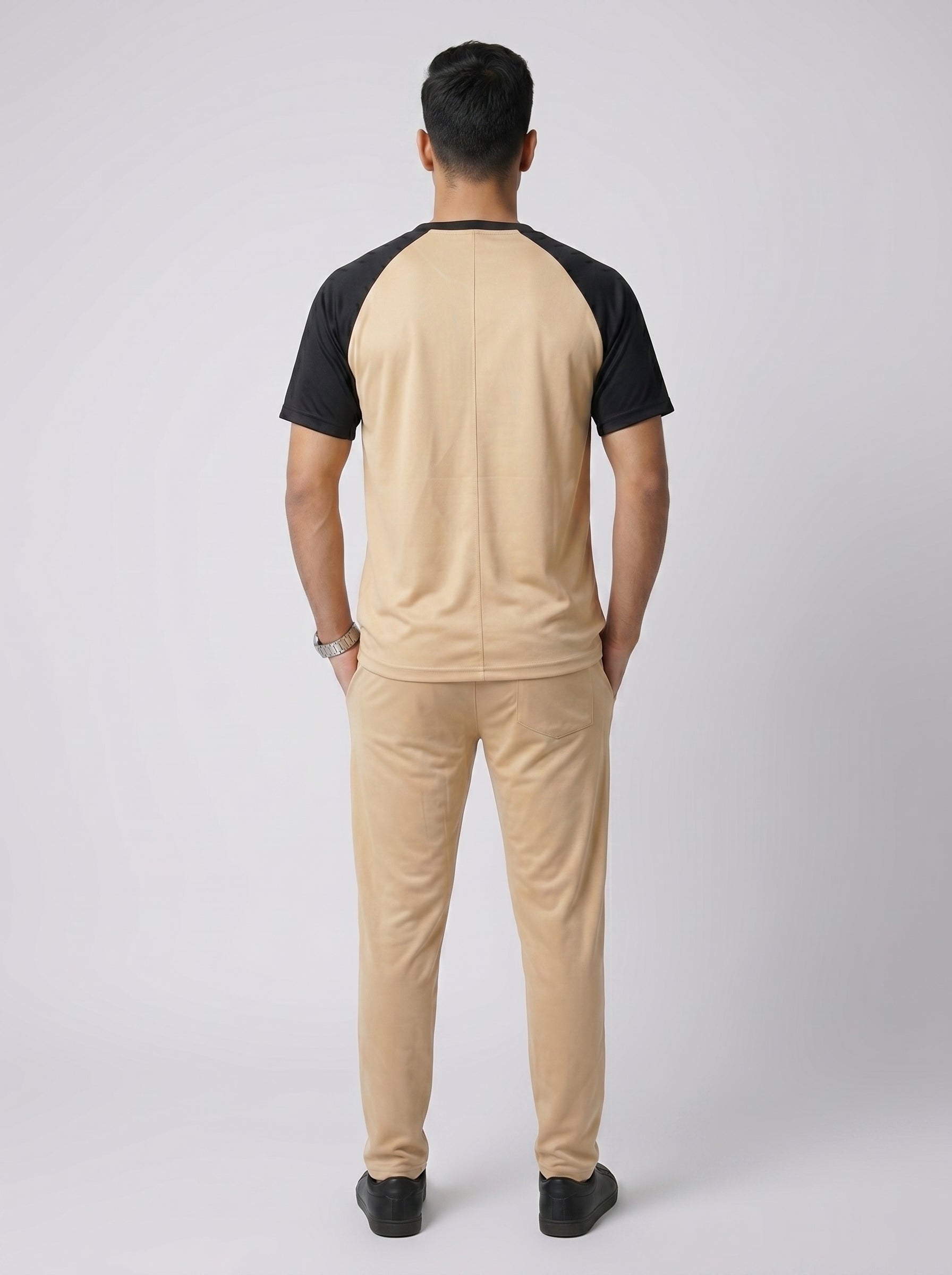 BEIGE & BLACK TRACKSUIT
