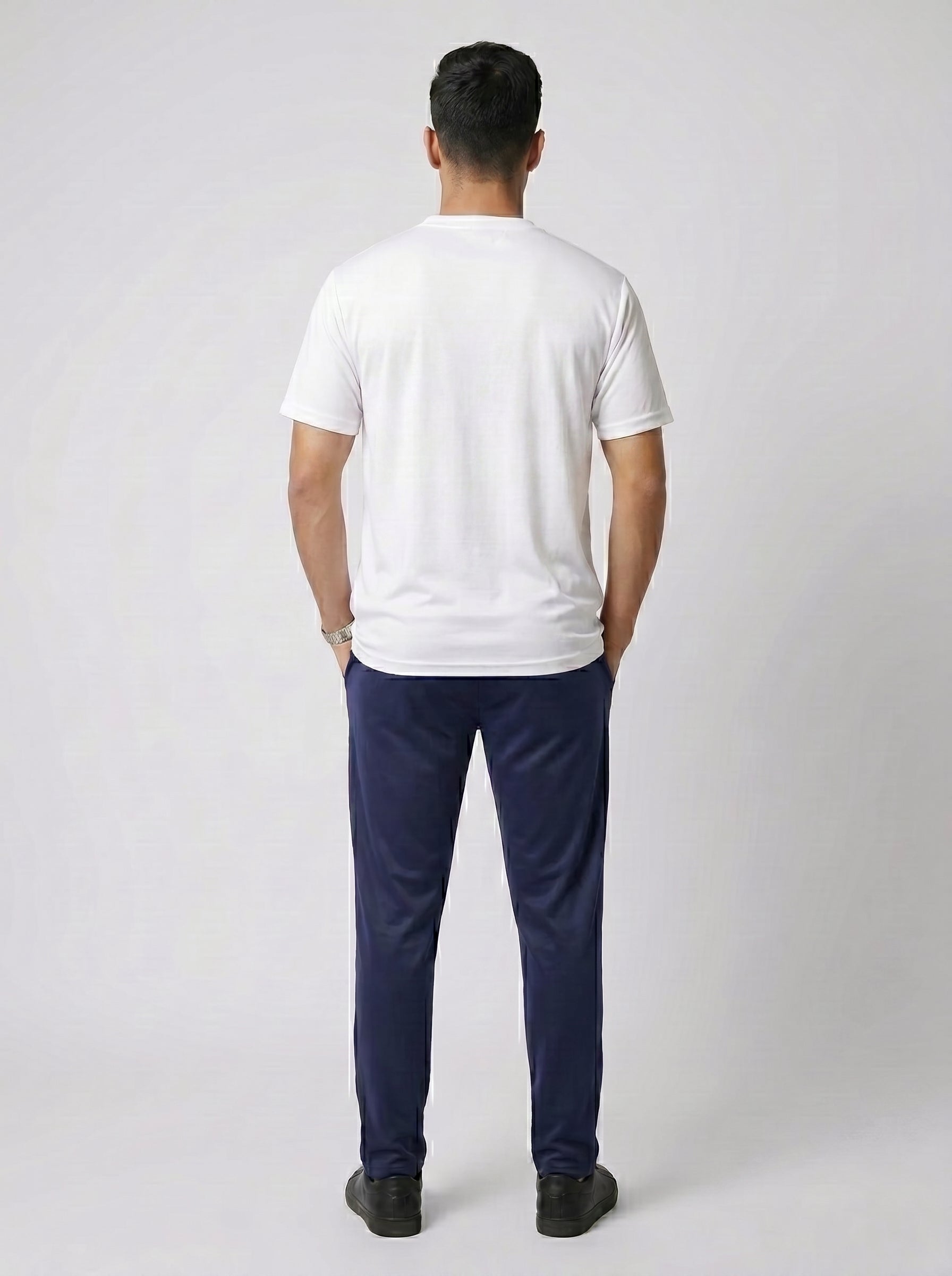 WHITE & NAVY STRIPE TRACKSUIT
